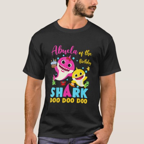 Abuela Of The Baby Shark Birthday Abuela Shark TSh T_Shirt