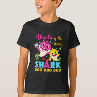 Abuela Of The Birthday Shark Mom Matching Family T-Shirt
