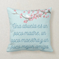 Abuela Quote with Spring Branches Pillow Cover