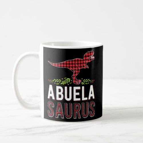Abuela Saurus T Rex Red Plaid Matching Family Chri Coffee Mug
