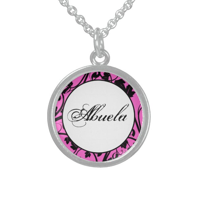 Abuela Sterling Silver Necklace (Front)
