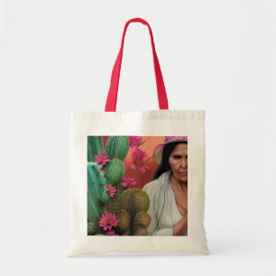 Abuela Surreal Floral Digital Art  Tote Bag