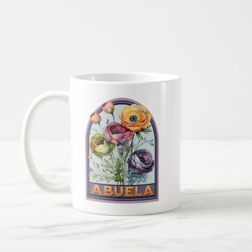 Abuela Vintage Floral Grandmother Coffee Mug