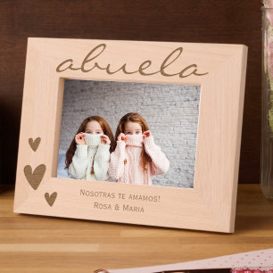 Abuela We Love You Etched Frame with Names