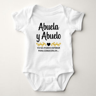 Abuela y Abuelo Spanish Pregnancy Announcement Baby Bodysuit
