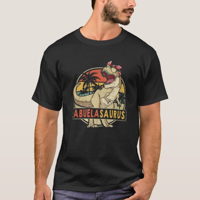 Abuelasaurus Retro Rex Dinosaur Abuela Family Matc T-Shirt (Front)