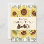 Abuelita Birthday Yellow Sunflowers Birthday Card<br><div class="desc">Feliz Cumpleaños Abuela,  Spanish Happy Birthday Grandma Card,  Abuela Floral card</div>