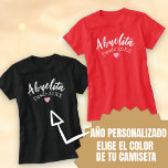 Abuelita Regalo Personalizado T-Shirt<br><div class="desc">Personalize this shirt for your favorite grandma by adding the year they became a grandmother with a beautiful script font and heart.</div>
