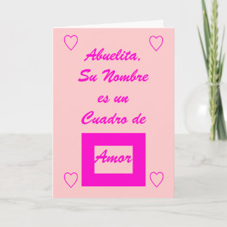 Abuelita, Su Nombre es Un Cuadro de Amor Letterpress Thank You Card