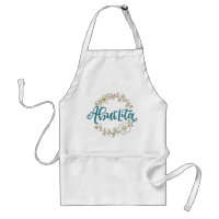 Abuelita with Floral Wreath, hand drawn