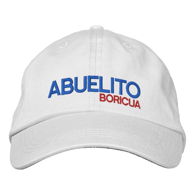 Abuelito Boricua: Puerto Rico Embroidered Baseball Hat (Front)
