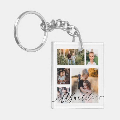 Abuelito  Grandchildren Photos Special Message Keychain