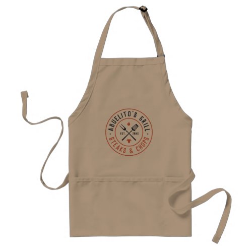Abuelitos Grill Personalized Year Established Adult Apron