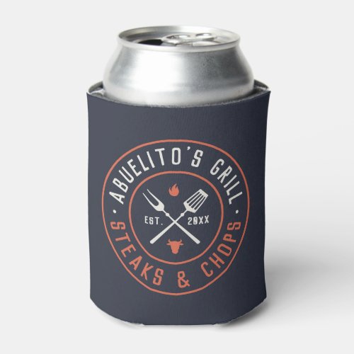 Abuelitos Grill Personalized Year Established Can Cooler