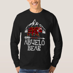 Abuelo Bear Buffalo Plaid Matching Family Christma T-Shirt