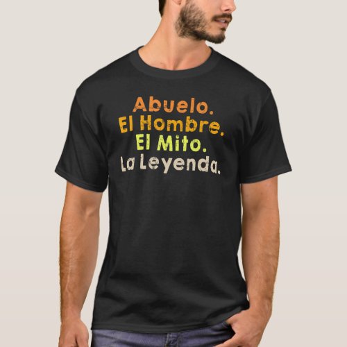 Abuelo El Hombre Mexican Flag Retro Vintage Men Ap T_Shirt