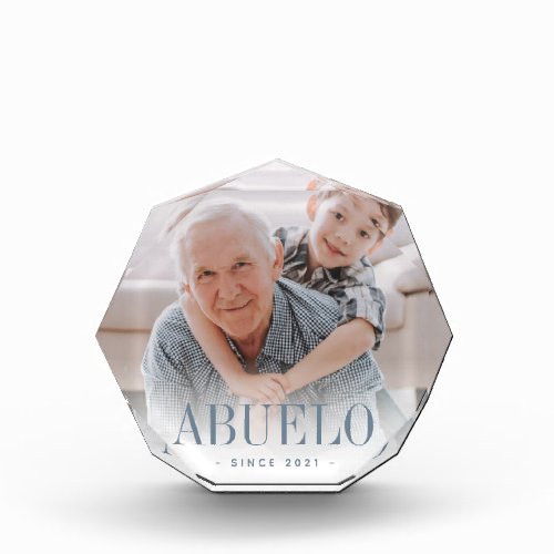 Abuelo Grandpa Year Established Photo Block