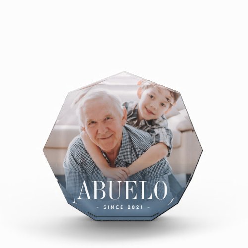 Abuelo Grandpa Year Established Photo Block