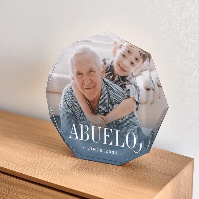 Abuelo Grandpa Year Established Photo Block (Creator Uploaded)