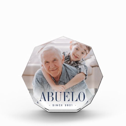 Abuelo Grandpa Year Established Photo Block