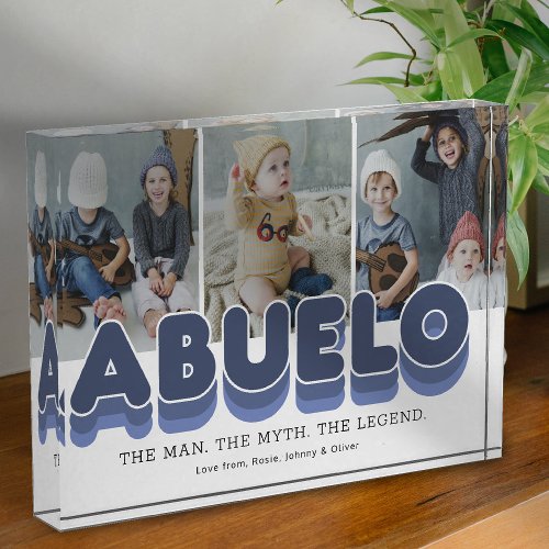 Abuelo Man Myth Legend Photo Block