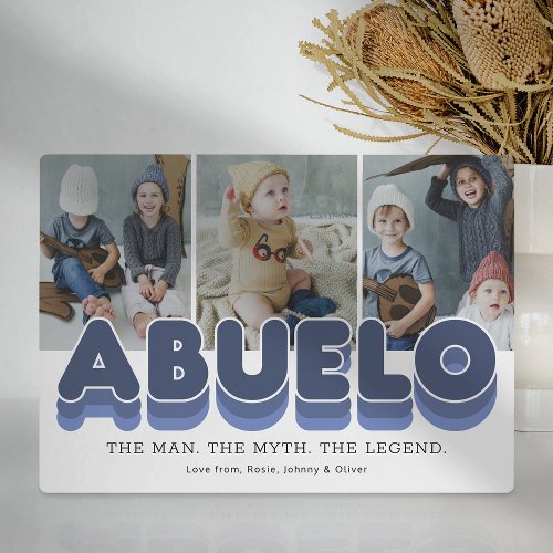 Abuelo Man Myth Legend Photo Plaque