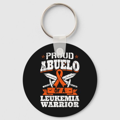 Abuelo Of A Leukemia Warrior Grandma Awareness Rib Keychain