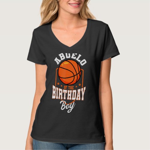 Abuelo Of The Birthday Boy Basketball Theme Bday P T_Shirt