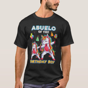 Abuelo Of The Birthday Boy Dabbing Unicorn Matchin T-Shirt