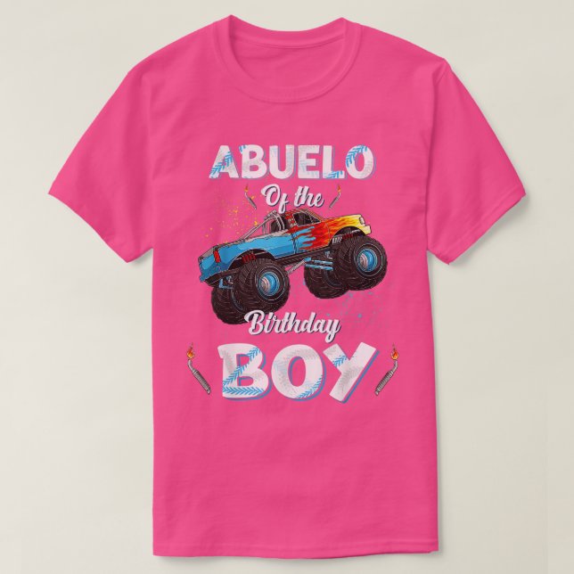 Abuelo Of The Birthday Boy Monster Truck Bday Wome T-Shirt (Design Front)