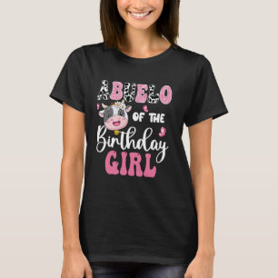Abuelo Of The Birthday Girl Farm Cow 1St Birthday T-Shirt