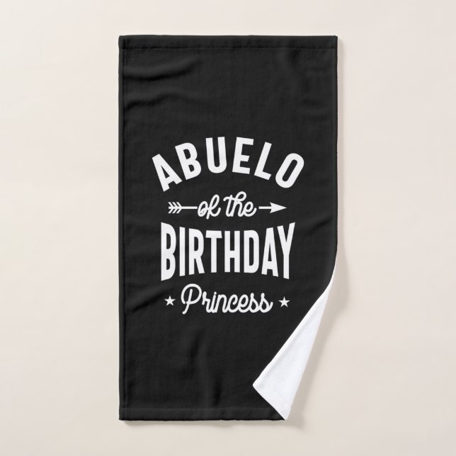 Abuelo Of The Birthday Princess Hand Towel (Hand Towel)