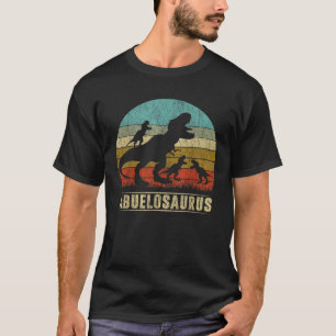 Abuelo saurus T Rex Dinosaur 3 three Kids Matching T-Shirt