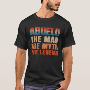 Abuelo The Man The Myth The Legend Men Retro Sunse T-Shirt