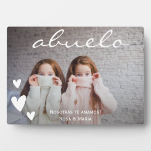 Abuelo We Love You Personalized Photo Plaque
