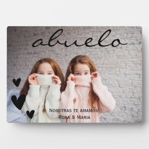 Abuelo We Love You Personalized Photo Plaque