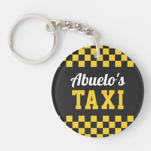 Abuelos Taxi  Funny Grandfather Nickname Photo Keychain