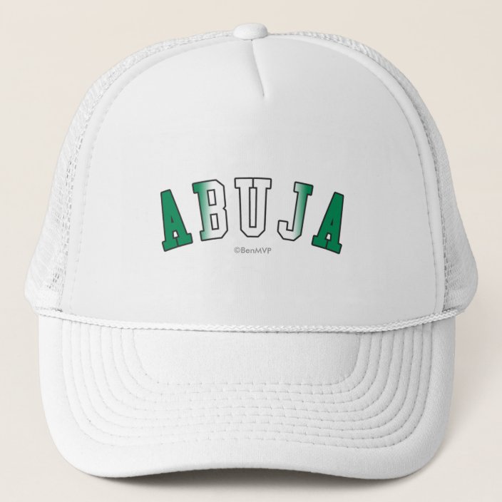 Abuja in Nigeria National Flag Colors Trucker Hat