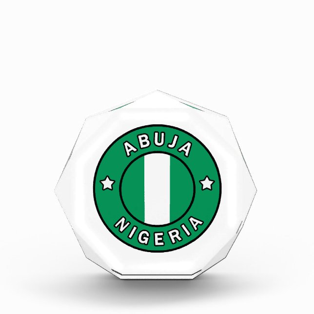 Abuja Nigeria Acrylic Award (Front)