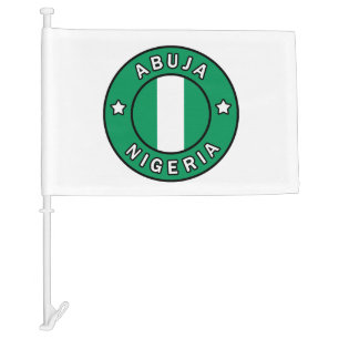 Abuja Nigeria Car Flag
