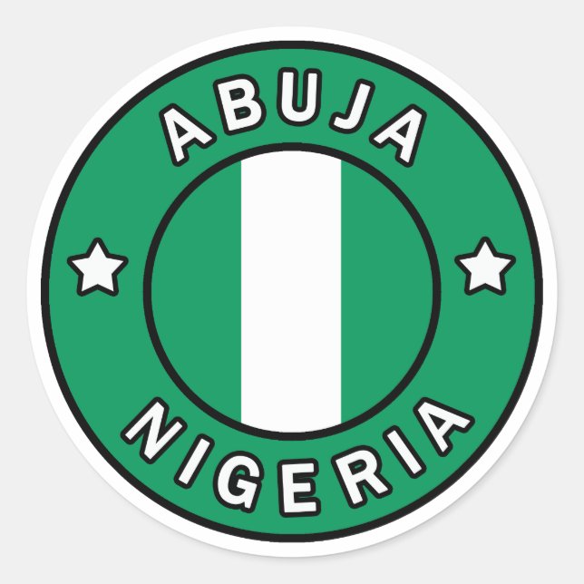 Abuja Nigeria Classic Round Sticker (Front)