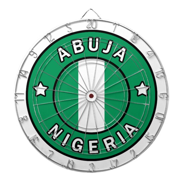 Abuja Nigeria Dart Board (Front)
