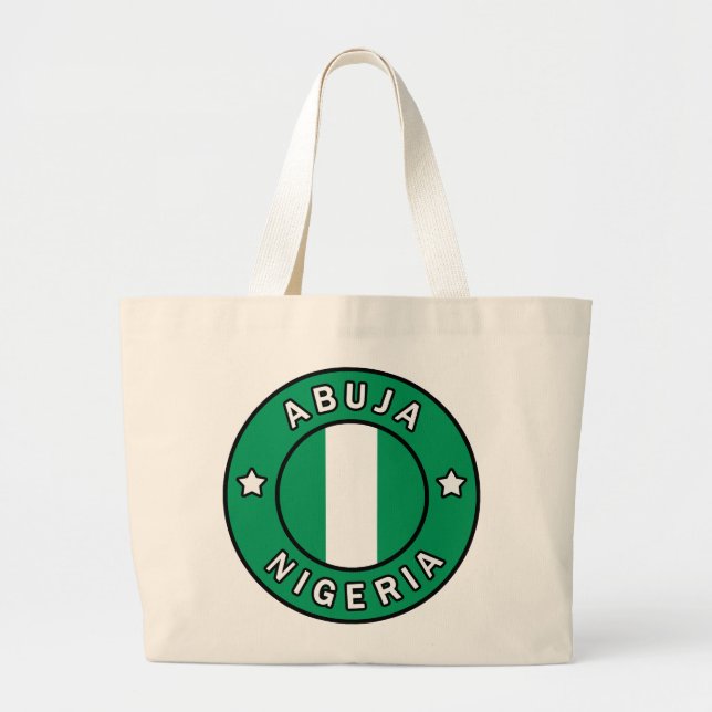 Abuja Nigeria Large Tote Bag (Front)