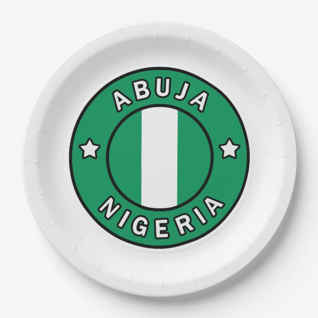 Abuja Nigeria Paper Plates (Front)
