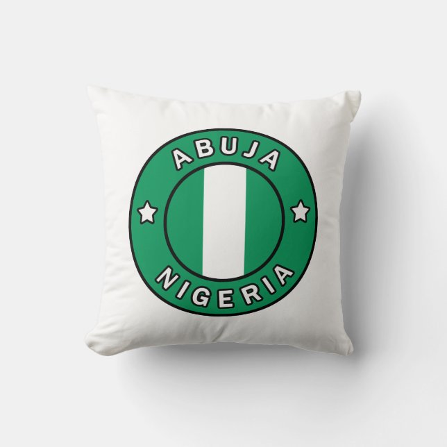 Abuja Nigeria Throw Pillow (Front)