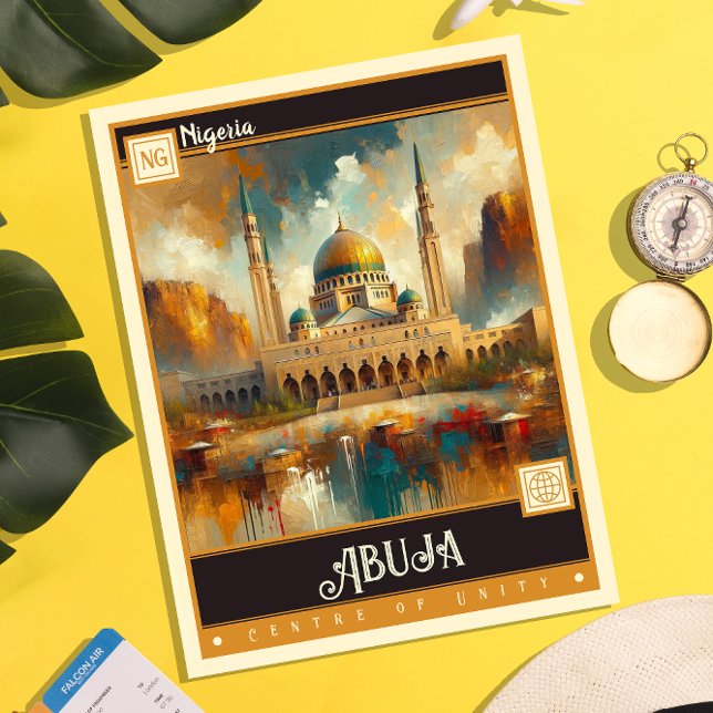 Abuja, Nigeria | Vintage Painting Postcard (Creator Uploaded)