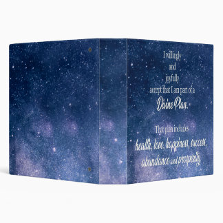 Abundance and Prosperity Affirmation  3 Ring Binder