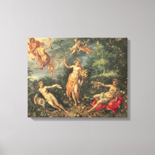 Abundance and the Four Elements c1606 oil on co Canvas Print