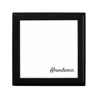 Abundance - Clean Black and White Script text Box
