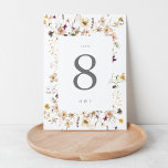 Abundance Dried Wildflower Pampas Wreath Wedding Table Number<br><div class="desc">This design is part of a collection and can be edited in sooo many ways.

Please reach out to us if you need any help or any additional products.</div>